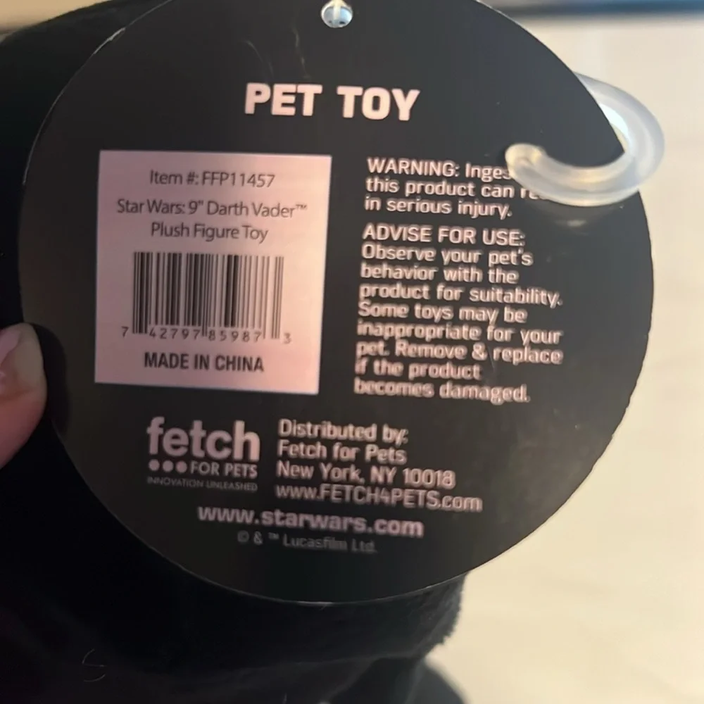 STAR WARS Darth Vader Pet Toy NWT